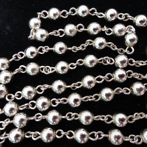 Sterling Silver 26 Grams 19.5" Rosary - Picture 5 of 6